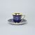 Cup 80 ml and saucer Windsor mocca, Dark blue, Leander 1907