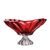 Crystal Bowl Plantica on Stand - Red, 33 cm, Aurum Crystal