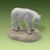 Lamb On A Pedestal With Head Down, 4,5 x 7 x 6 cm, Pastel, Porcelain Figures Duchcov