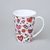 Hrnek Erin 12 cm 420 ml, veselá srdíčka - červená, Český porcelán a.s.