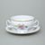 Soup cup (2 handles) + saucer 275 ml / 18 cm, Thun 1794 Carlsbad porcelain, BERNADOTTE Meissen Rose