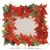 Poinsettia design sculptured porcelain ornamental square plate 23 x 23 cm, FRANZ Porcelain