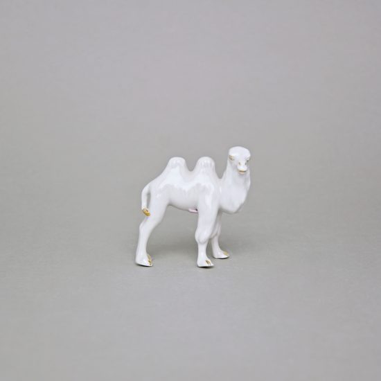 Mini Camel 6 x 3 x 6,5 cm, White + Gold, Royal Dux Bohemia