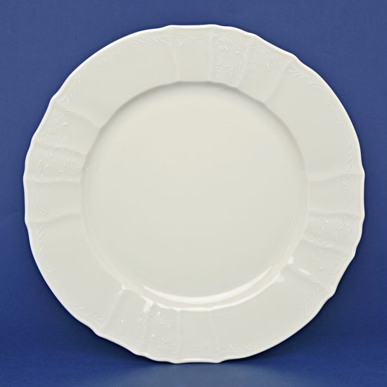 Plate flat 30 cm, Thun 1794 Carlsbad porcelain, BERNADOTTE ivory