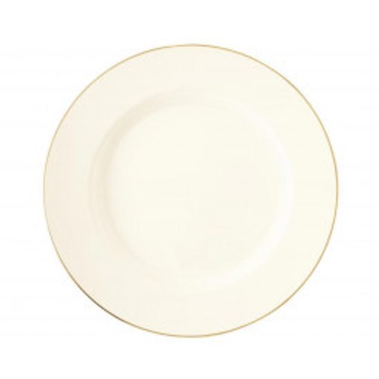 Plate flat 28 cm, Saphir Diamant oro 4159, Tettau Porcelain