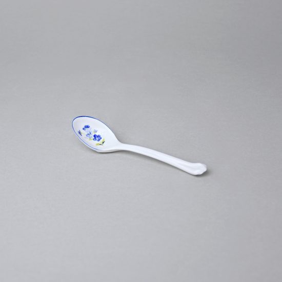 Coffee Spoon Small - porcelain 12 cm, Forget-me-not, Český porcelán a.s.