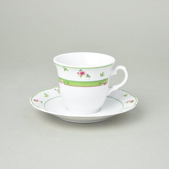 Cup 130 ml and saucer 135 mm, Thun 1794, karlovarský porcelán, MENUET 80289