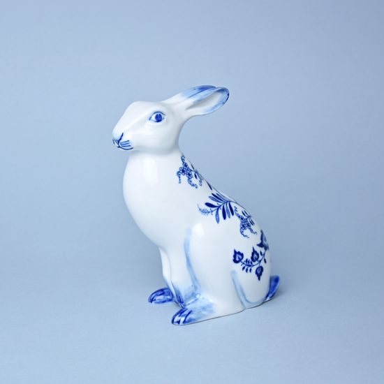 Zajíc sedící 17 cm, Cibulák, originální z Dubí