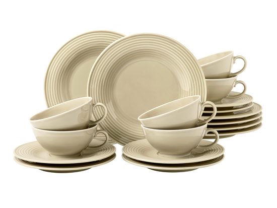 Beat sand-beige: Tea set 18 pcs., Seltmann porcelain