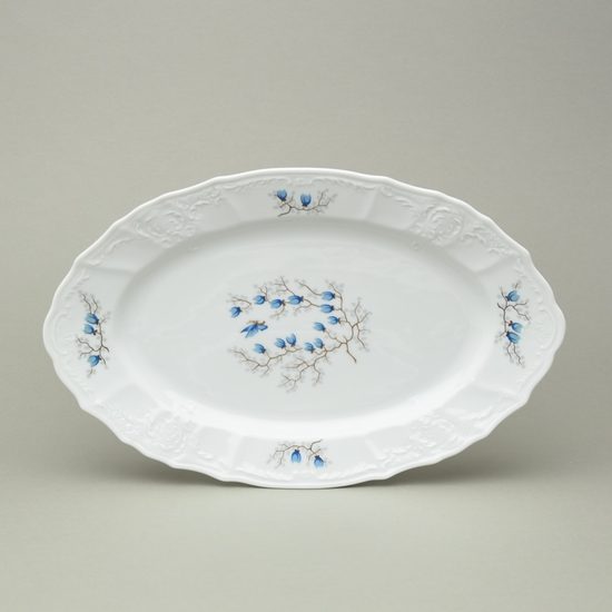Dish oval 34 cm, Thun 1794, karlovarský porcelán, BERNADOTTE butterflies