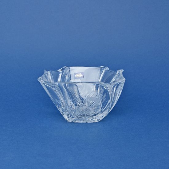 Crystal Hand Cut Bowl NEPTUN - Thistle decor, 180 mm, Crystalite BOHEMIA