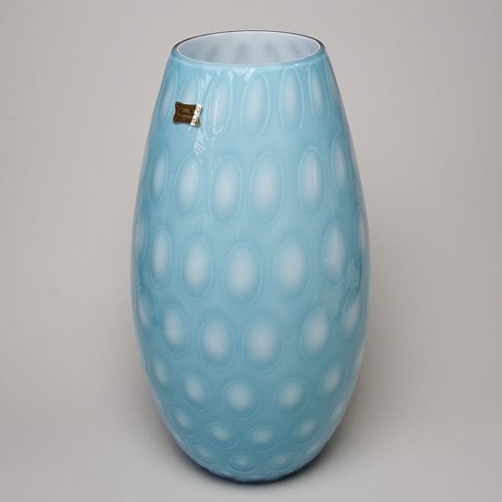 Egermann: Vase Aquamarine, 33,5 cm, Crystal Vases Egermann