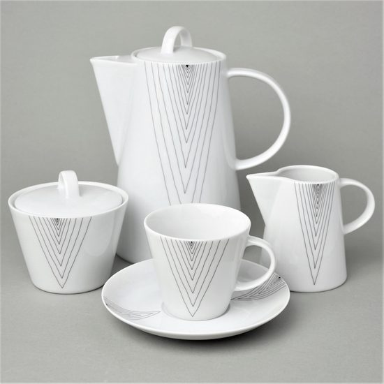 Coffee set for 6 persons, Thun 1794 Carlsbad porcelain, TOM 29951