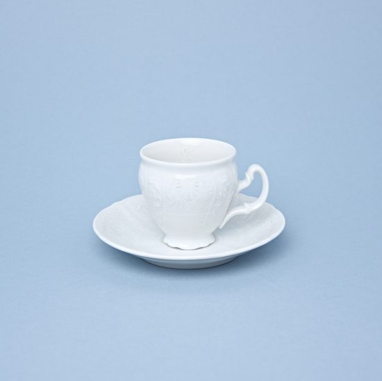 Frost no line: Mocca cup plus saucer 75 ml / 12 cm, Thun 1794 Carlsbad porcelain, BERNADOTTE