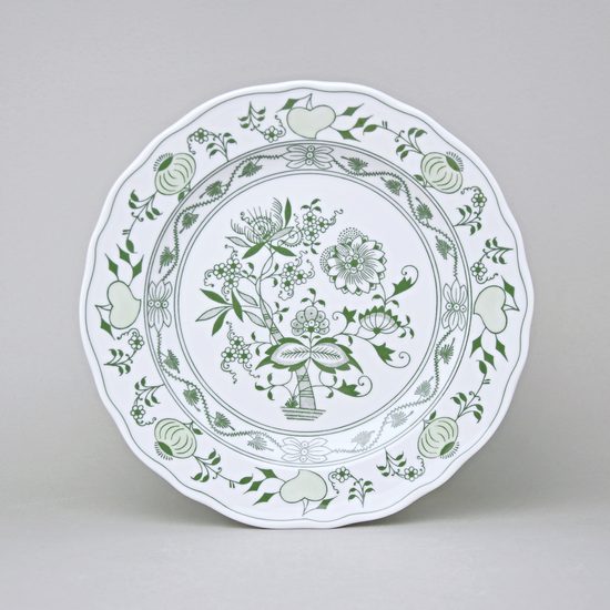 Talíř mělký 24 cm, zelený cibulák, Český porcelán a.s.