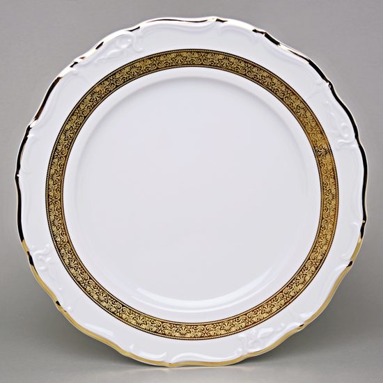 Round flat dish 30 cm (club plate), Marie Louise 88003, Thun 1794, karlovarský porcelán