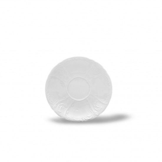 Podšálek 11,5 cm, Thun 1794, karlovarský porcelán, BERNADOTTE bílá