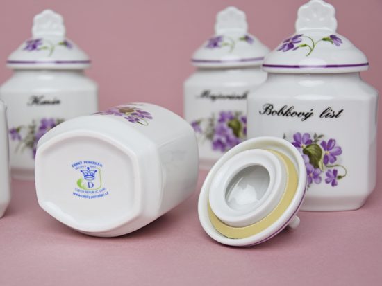 Víčko (pouze víčko) ke kořence, fialky, Český porcelán a.s.