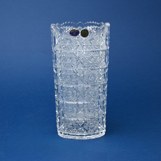 Váza plochá 24 cm, brus 500pk, Bohemia Crystal