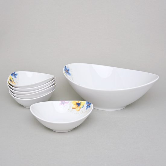30285: Compot set for 6 persons, Thun 1794 Carlsbad porcelain, Loos