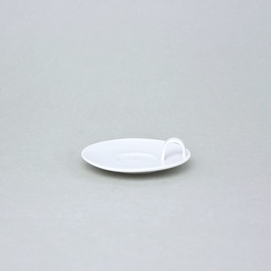 Bohemia White, Podšálek espresso s ouškem 10 cm, design Pelcl, Český porcelán a.s.