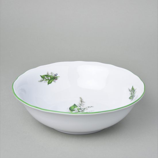 Bowl round deep 23 cm, Lily-of-the-valley, Cesky porcelan a.s.