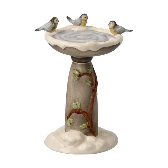 Figurine Winter bird bath, 7 / 6 / 8,5 cm, stoneware, Goebel