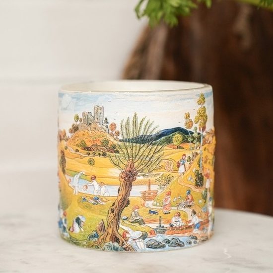 Průsvitka 10 cm z vosku s ilustrací Josefa Lady "Léto", Glassor