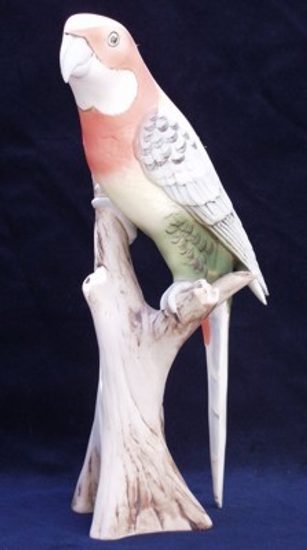 Papoušek Australský 13,5 x 13,5 x 28 cm, Porcelánové figurky Duchcov