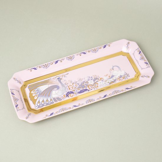 Platter 32 cm, Empir decor Peacock, Rose China Chodov