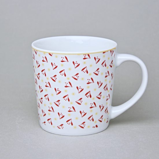 Hrnek Tomáš 470 ml Vánoční, hvězdičky, Thun 1794, karlovarský porcelán