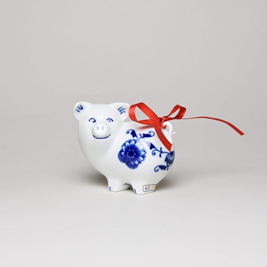 Pig 7,2 x 8,2 cm, Original Blue Onion Pattern