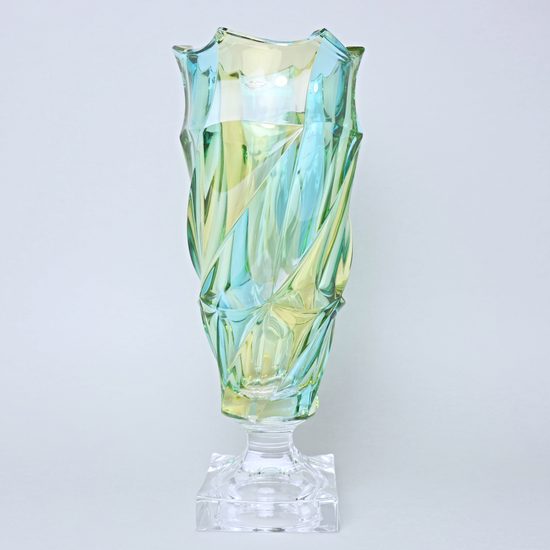 Váza FLAMENCO Lemon 38 cm na nožce, Bohemia Treasury