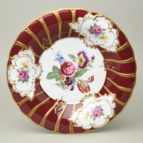 Talíř nástěnný 30 cm, Purpur, Royal Dux Bohemia