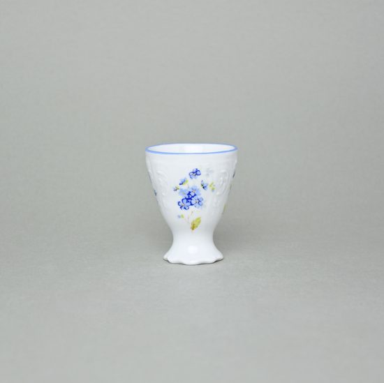 Egg cup, Thun 1794 Carlsbad porcelain, BERNADOTTE Forget-me-not-flower