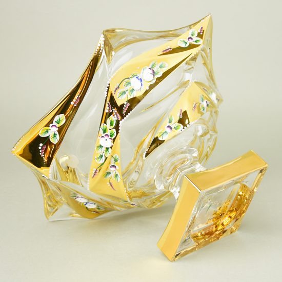 Bowl Meadow footed, 330 mm, gold + enamel, RoyalCrystal