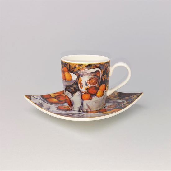 Šálek 100 ml a podšálek espresso, Nature Morte I, 10,50 / 10,50 / 6,50 cm, porcelán, P. Cézanne, Goebel