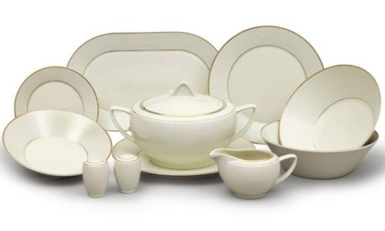 Lea ivory gold: Dining set for 6 persons, Thun 1794 Carlsbad porcelain