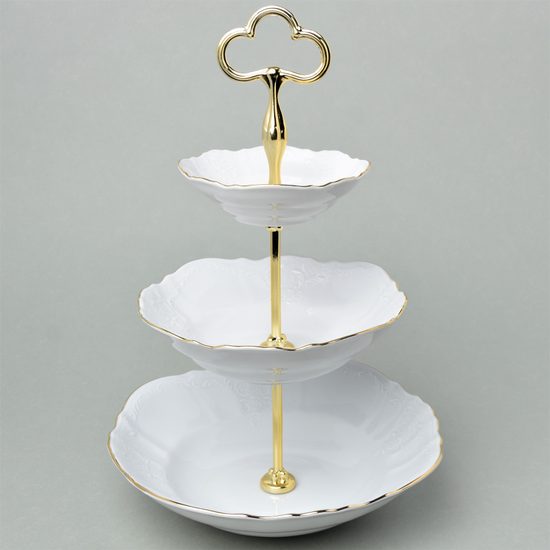 Compartment dish 3 pcs.. 34 cm (bowls), Thun 1794, karlovarský porcelán, BERNADOTTE gold