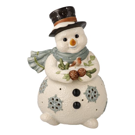 Snowman figurine Winter Dreams 16.5 / 16 / 26.5cm, stoneware, Goebel