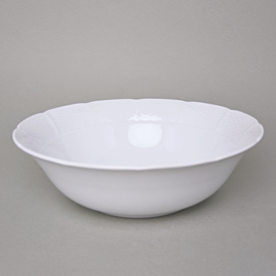 Bowl compot 26 cm, Thun 1794 Carlsbad porcelain, Natalie white