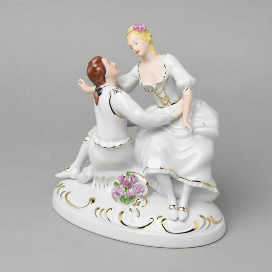 Venue 19,5 x 11 x 14,5 cm, white + gold, Royal Dux Bohemia