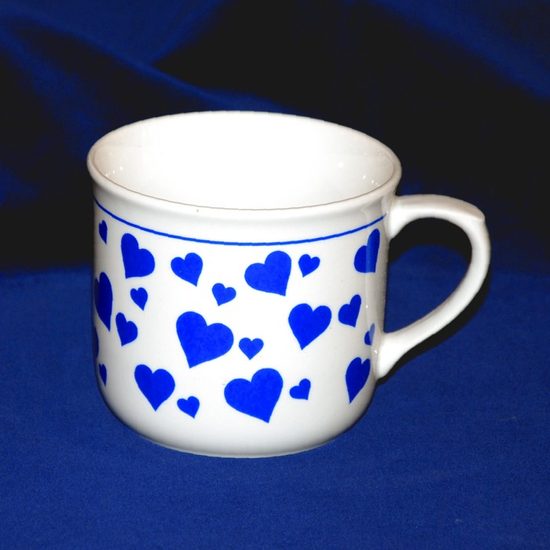 Mug "Warmer" 0,65 l, Blue Hearts, Cesky porcelan a.s.