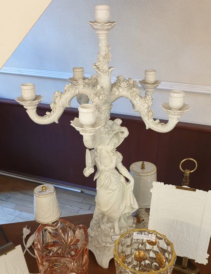 Porcelain Candle Holder, 52 x 52 x 84 cm, Gläserne Porzellanmanufaktur