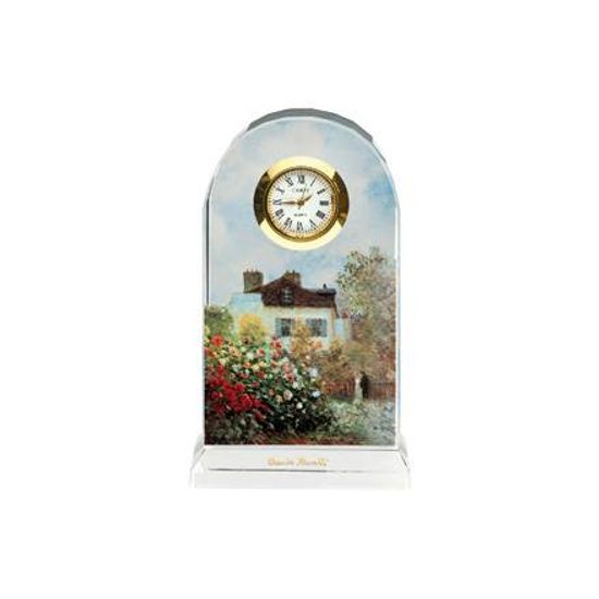 Hodiny stolní Monetův dům 11 cm, sklo, C. Monet, Goebel Artis Orbis