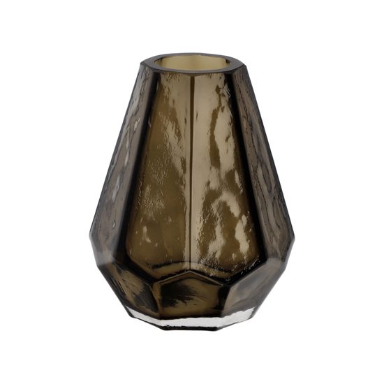 Vase gold-smoke 9 / 9 / 12 cm, glass, Goebel