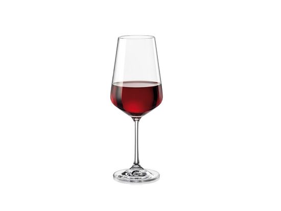 Sandra 450 ml, sklenička na červené víno a vodu, 1 ks., Bohemia Crystal