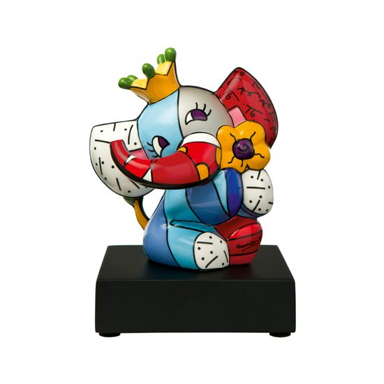 Figurine Romero Britto - Spring Elephant, 10 / 6 / 13,5 cm, Porcelain, Goebel