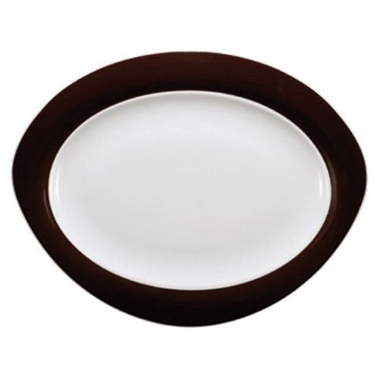 Platter oval 35 cm, Trio 23602 Dark Chocolate, Seltmann Porcelain