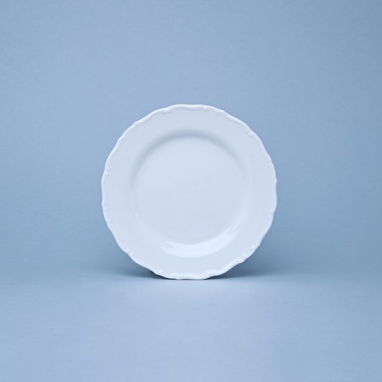 Plate dessert 17 cm, Ophelia white with bottom sign, Thun 1794